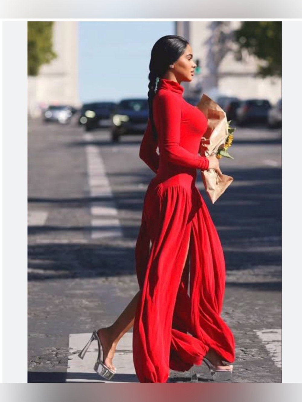 CouCoo Parbat Dress Cherry Juice Red Maxi Dress NWT Size Large